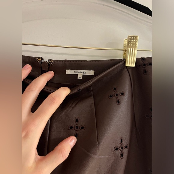 Tularosa from revolve brown leather eyelet pants - Picture 6 of 8